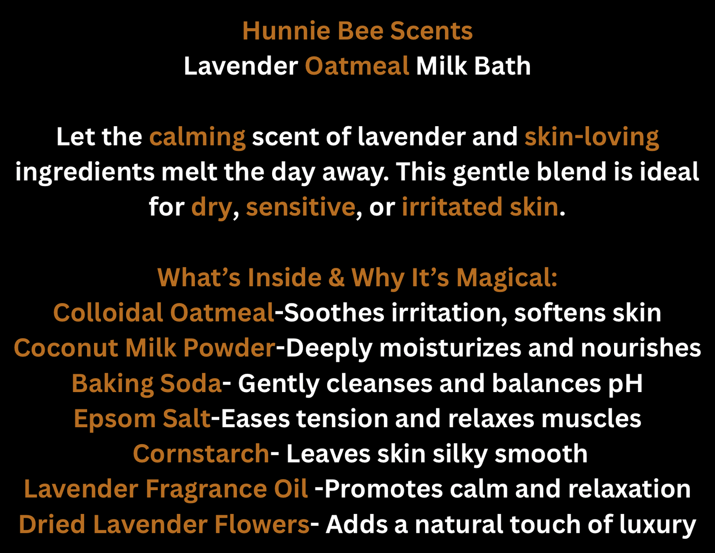 Lavender Oatmeal Milk Bath 8oz, 24oz